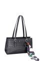 CM8417 Sac épaule polochon motif perforé David Jones
