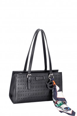 CM8417 David Jones Perforated Pattern Duffel Shoulder Bag