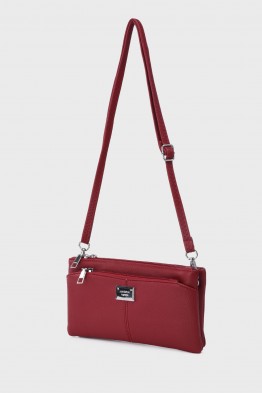 KJ255 Sac pochette bandoulière synthétique multi poches