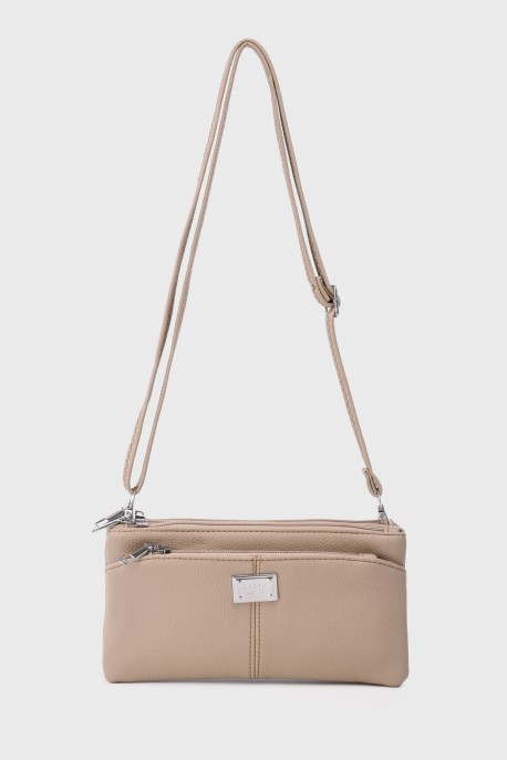KJ255 Sac pochette bandoulière synthétique multi poches
