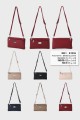 KJ255 Sac pochette bandoulière synthétique multi poches