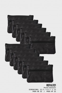 KJ121 Leather coins purse pack of 12 pcs