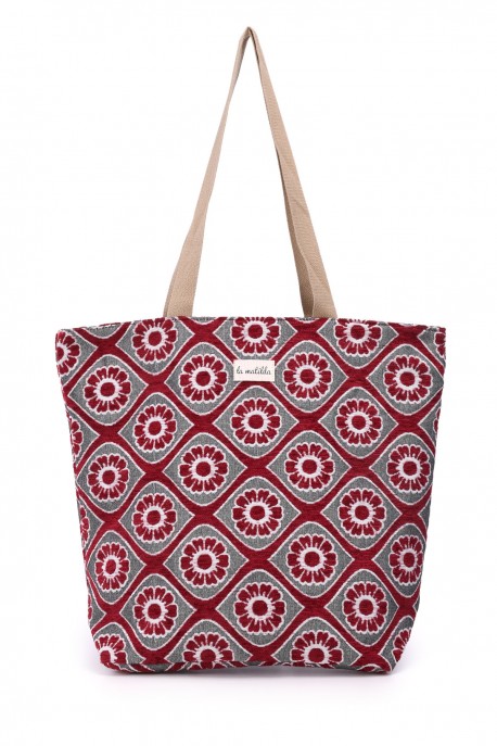 La Matilda - Grand Tote Bag FLOR ROJA M105-104