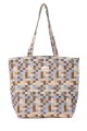 La Matilda - Grand Tote Bag Cuadros Tostado M105-107