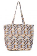 La Matilda - Grand Tote Bag Cuadros Tostado M105-107