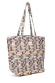 La Matilda - Grand Tote Bag Cuadros Tostado M105-107