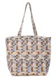 La Matilda - Grand Tote Bag Cuadros Tostado M105-107