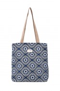 La Matilda - Tote Bag FLOR AZUL MARINO M106-103
