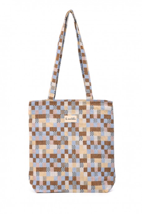 La Matilda - Tote Bag Cuadros Tostado M106-107
