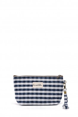 La Matilda - Pochette trousse maquillage textile Vichy Marine M101-95