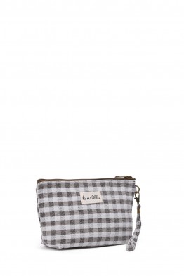 La Matilda - Pochette trousse maquillage textile Vichy Gris M101-97