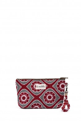 La Matilda - Pochette trousse maquillage textile FLOR ROJA M101-104