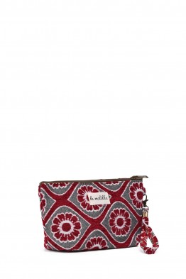 La Matilda - Pochette trousse maquillage textile FLOR ROJA M101-104