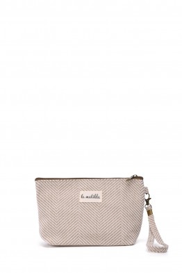 La Matilda - textile pouch makeup bag ESPIGA BEIGE M101-106