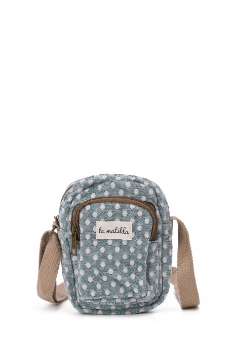 La Matilda - Shoulder phone pouch LUNAR TURQUESA M143-105