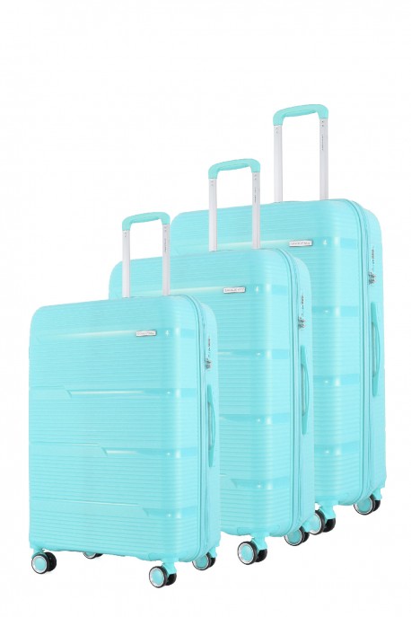 David Jones BA-8003-3-26 Set de 3 Valises trolley : couleur:Vert d eau (Aqua Green)