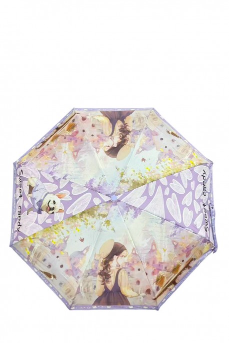 Folding umbrella with cover and strap Sweet & Candy C-342-04-A26 : Pattern:A26-C
