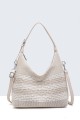 B55031-BV Woven mesh canvas handbag