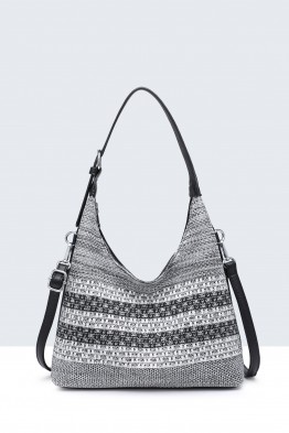 B55031-BV Sac à main toile tressé filet