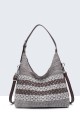 B55031-BV Woven mesh canvas handbag