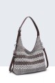B55031-BV Woven mesh canvas handbag