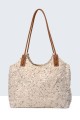 S9528-6-BV Sequin net woven handbag