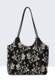 S9528-6-BV Sac à main tressé filet pailleté