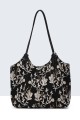 S9528-6-BV Sequin net woven handbag