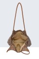 S9528-6-BV Sac à main tressé filet pailleté