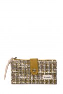 La Matilda - Portefeuille porte-monnaie en coton Tartare Jaune M123-68