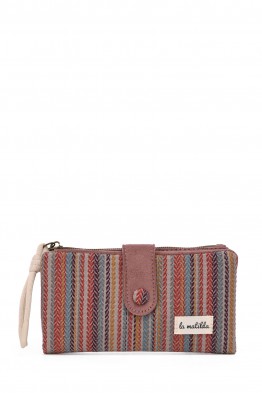 La Matilda - Portefeuille porte-monnaie en coton LIGNE CORAIL M119-71