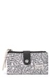 La Matilda - Portefeuille porte-monnaie en coton Black Cashew M123-79