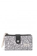 La Matilda - Portefeuille porte-monnaie en coton Black Cashew M123-79