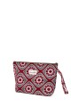 La Matilda - Grande Pochette trousse maquillage textile Fleurs Rouge M115-104
