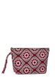 La Matilda - Large textile pouch makeup bag Red Flor M115-104