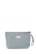 La Matilda - Large textile pouch makeup bag LUNAR TURQUESA M115-105