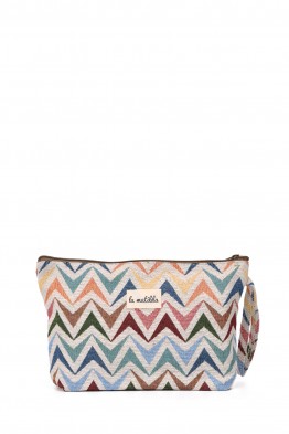 La Matilda - Grande Pochette trousse maquillage textile Flèches M115-FLECHES