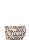 La Matilda - Grande Pochette trousse maquillage textile Cuadros Tostado M101-107