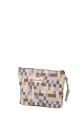 La Matilda - Large textile pouch makeup bag Cuadros Tostado M101-107
