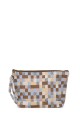 La Matilda - Large textile pouch makeup bag Cuadros Tostado M101-107