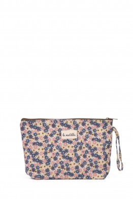 La Matilda - Grande Pochette trousse maquillage textile Petites Fleurs M115-PFL
