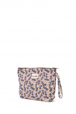 La Matilda - Grande Pochette trousse maquillage textile Petites Fleurs M115-PFL