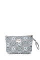 La Matilda - Large textile pouch makeup bag Skyblue Flowers M115-FLBC