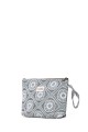 La Matilda - Large textile pouch makeup bag Skyblue Flowers M115-FLBC