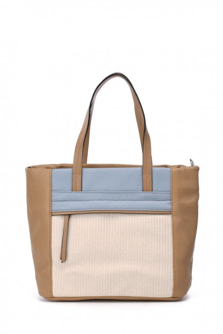 Multicolour synthetic handbag FC25310V : colour:Camel
