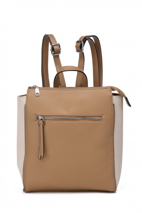 Sac à dos synthétique multicolore FC35308V : couleur:Camel