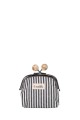 La Matilda - Cotton coin purse with clasp Marinière Noir M120-1-65