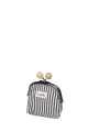 La Matilda - Cotton coin purse with clasp Marinière Noir M120-1-65