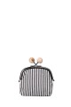 La Matilda - Cotton coin purse with clasp Marinière Noir M120-1-65