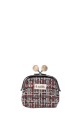 La Matilda - Cotton coin purse with clasp TARTAN BLUE M120-1-67